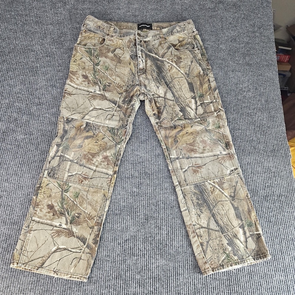 Realtree Pants Mens 38x30 Camouflage Camo Hunting‎ Outdoor Double Knee Durable